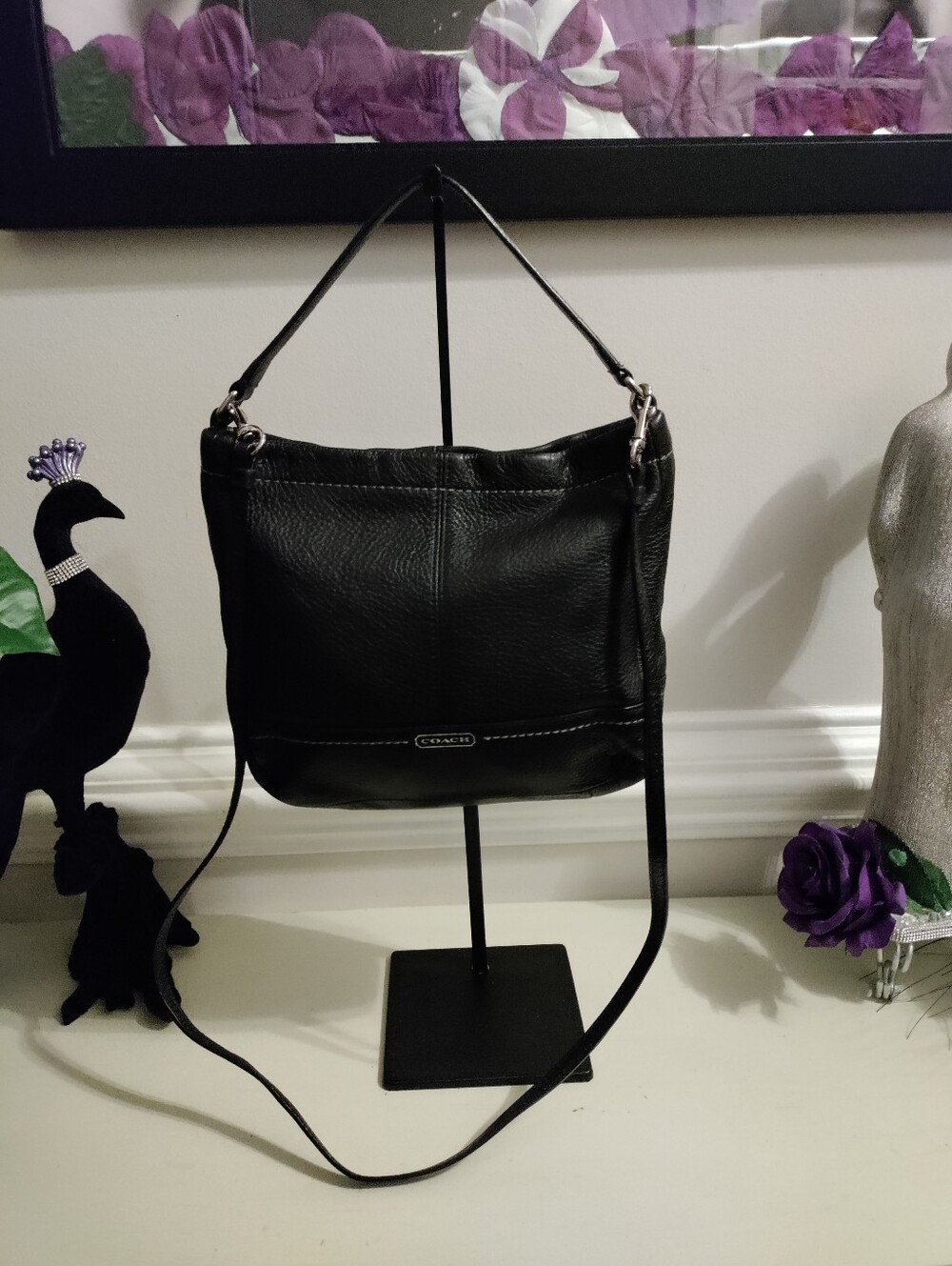 Coach Black Pebble Leather Shoulder/Hobo Bag
